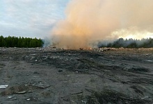 В Ухте горела свалка ТБО