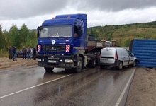 В Ухте большегруз «потерял» контейнер