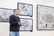В Ухте проходит выставка знаменитого этнофутуриста Республики Коми Юрия Лисовского