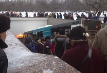 Автобус протаранил толпу людей  в Москве